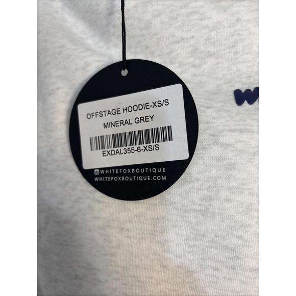 White Fox Hoodie Size XS/small Women's Brand new With Tags Heathered White - Picture 3 of 9